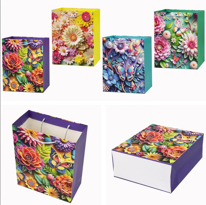 Red Glitter Gift Bag - EST-3363M