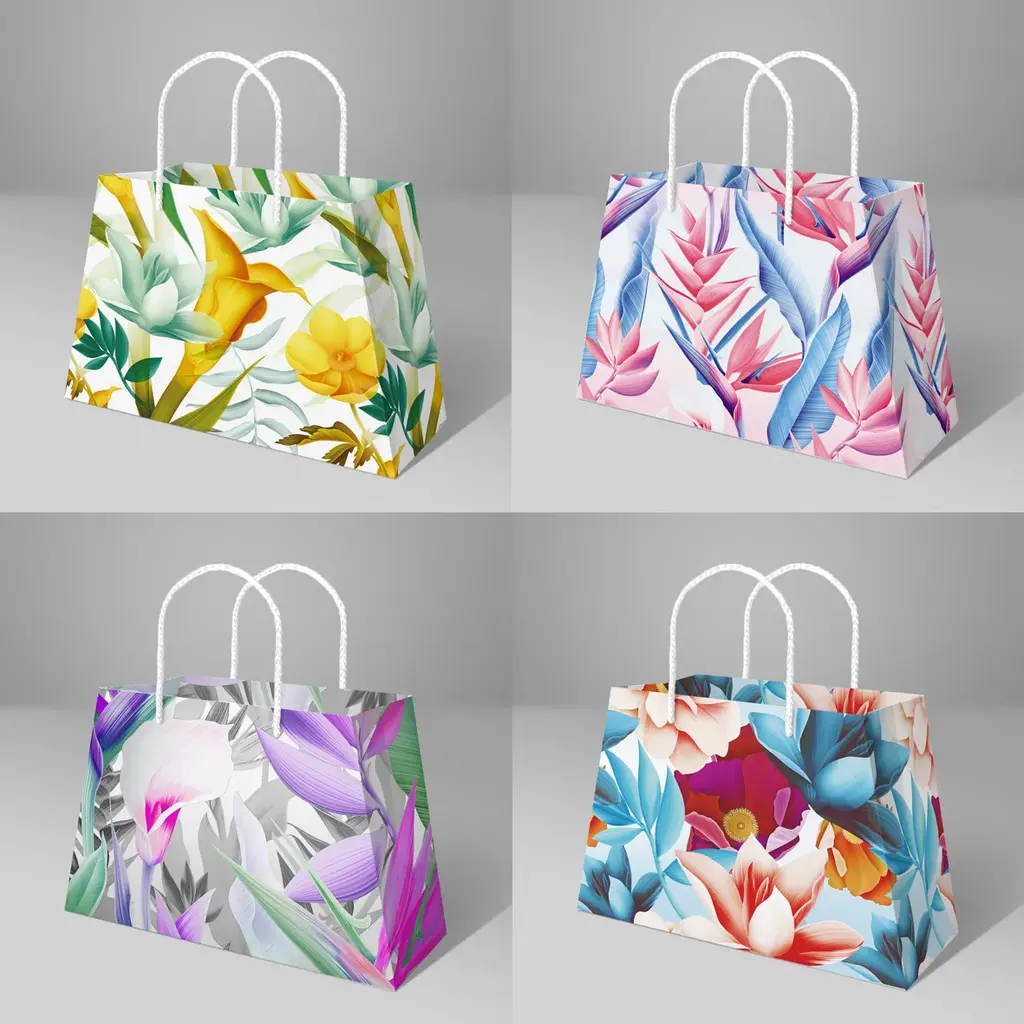 Decorative Full Glitter Gift Bag - EST1079L