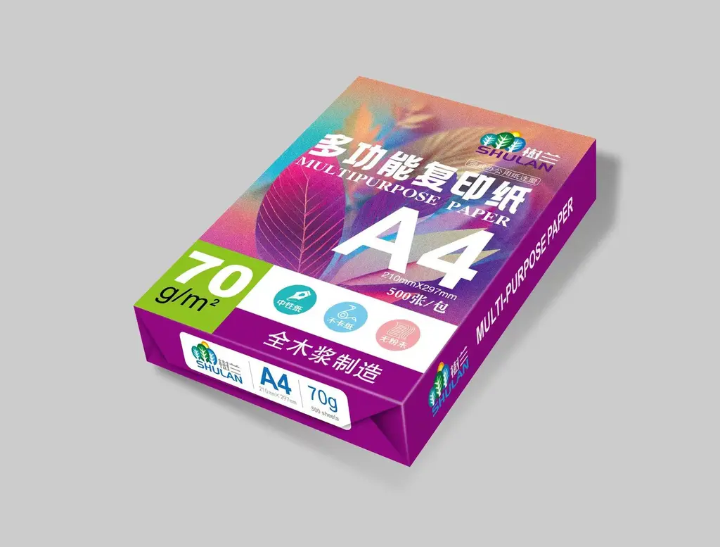 A4 80G White Copy Paper, Color-Shine Pack Blue Pack