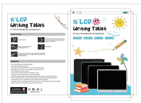 H16 LCD writing tablet landscape 16-inch - colored handwriting