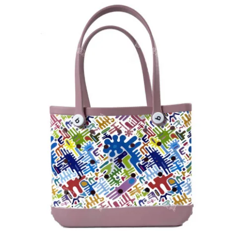 Printed beach bag large size