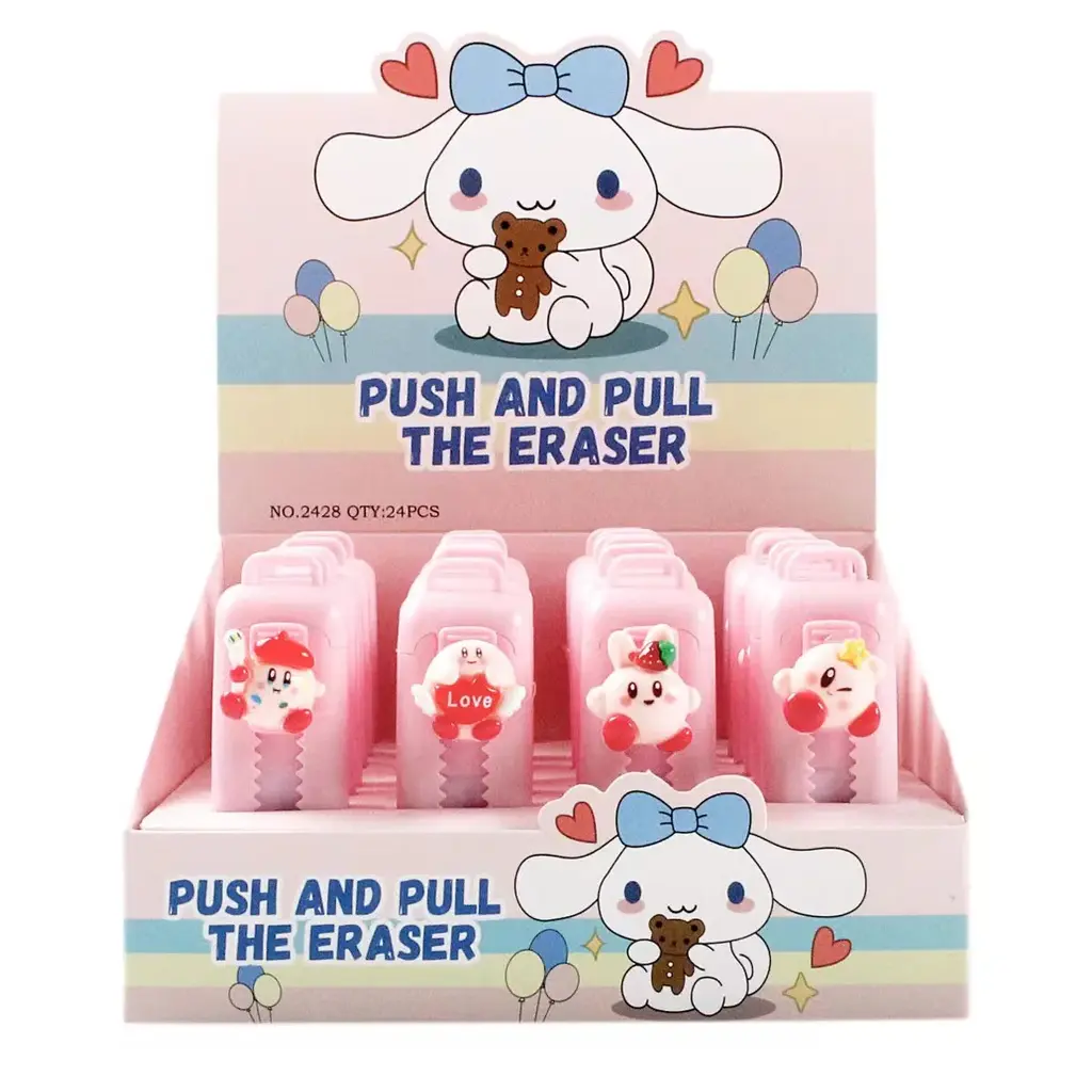 2428 Cartoon Push-Pull Eraser