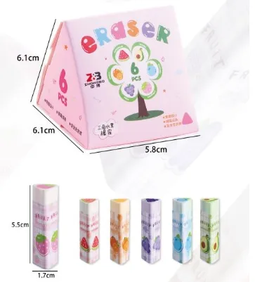 ZB2464 Pink-Triangle Eraser - Boxed