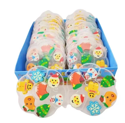 002 PVC Boxed Christmas Style Eraser