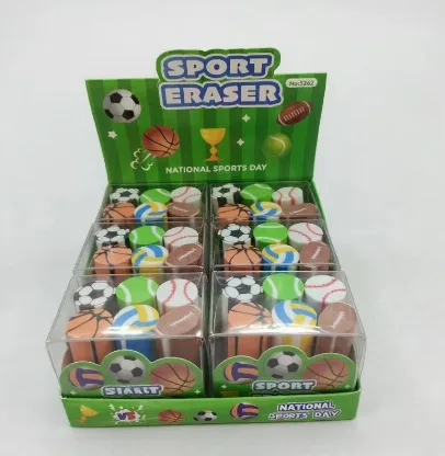 5262 Football and Basketball Eraser