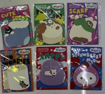 25XK134 Fluffy Little Baby Series Post-it Notes, Backing Adhesive, 30 sheets