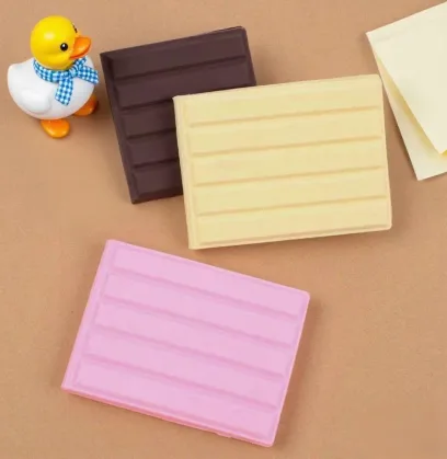 FCGY014 Square Striped Chocolate Bean Notebook - Mixed Colors