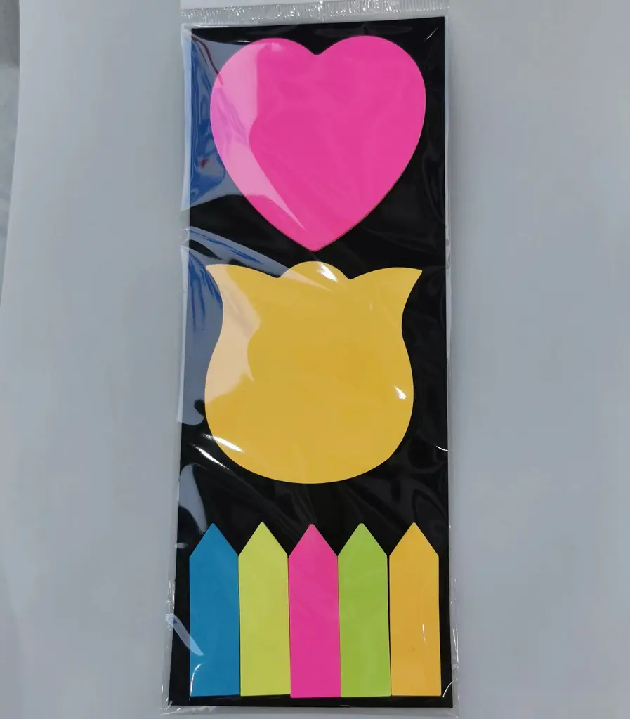 Fluorescent Shape 2+5 Arrow Post-it Notes, 20 Sheets