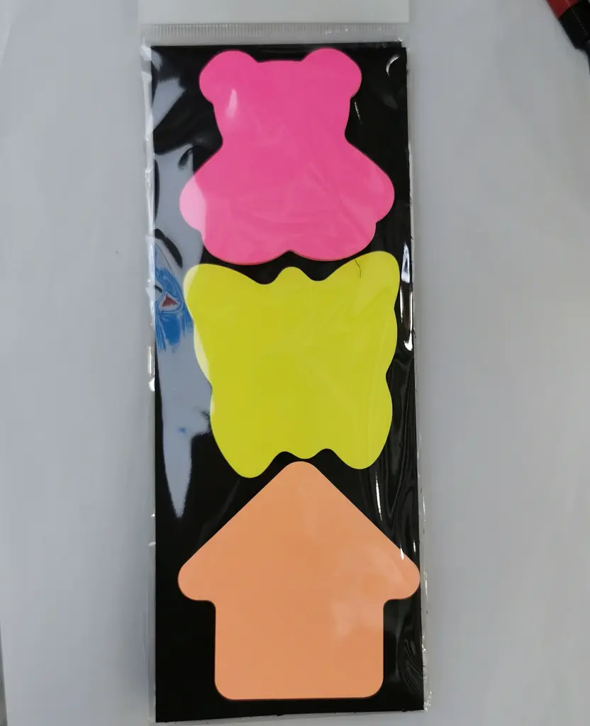Fluorescent - Shape Post-it Notes, 20 Sheets * 3