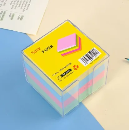 JT Colorful Stackable 3.5*3.5 Post-it Notes 750 Sheets Acrylic Box
