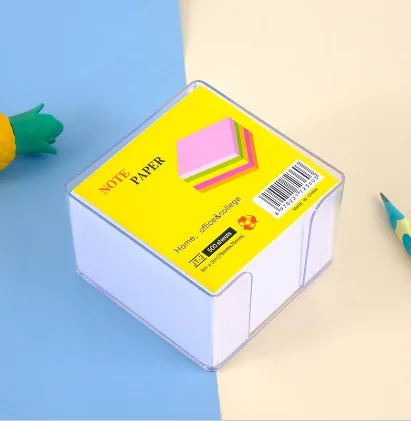 JT-3 White Paper 3*3 Post-it Notes 500 Sheets Acrylic Box