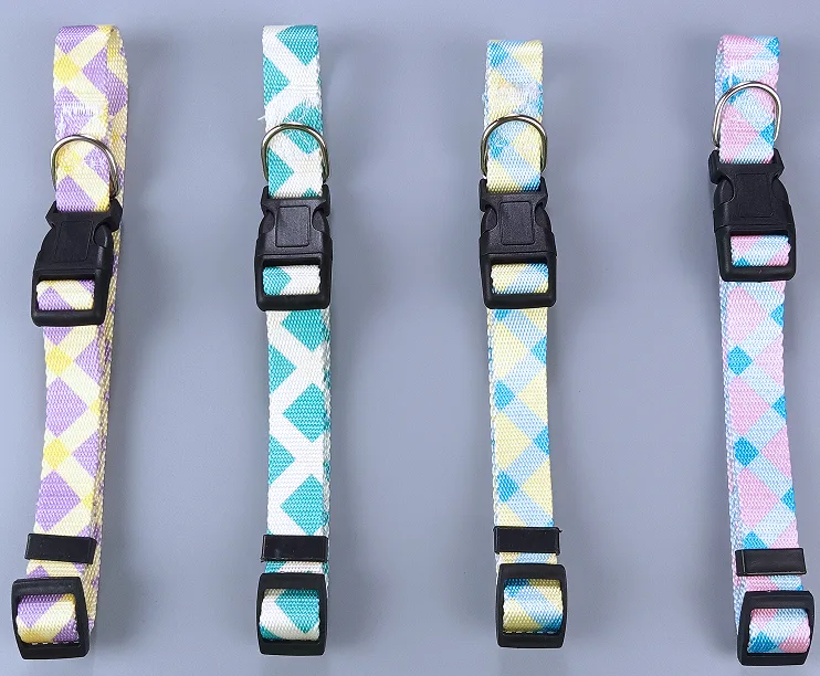 Printed Plaid Collar - L