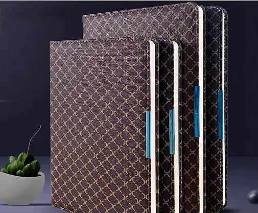 2118 - framed pattern leather surface notebook B5