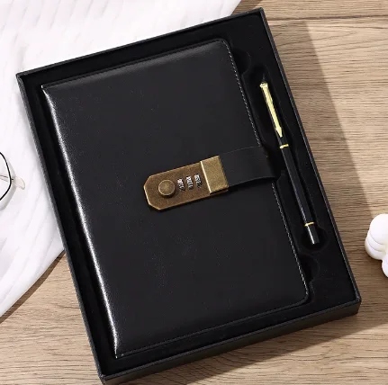 Password lock stationery set - Black