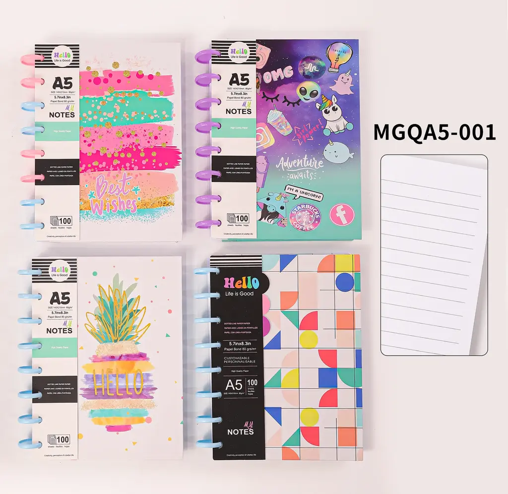 A5 Mushroom Clasp Binding Book Space Man 80 Sheets