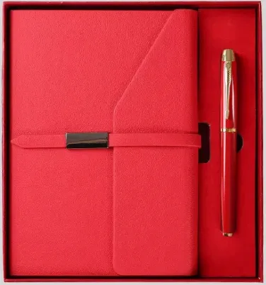 Ballpoint pen notebook set - Red