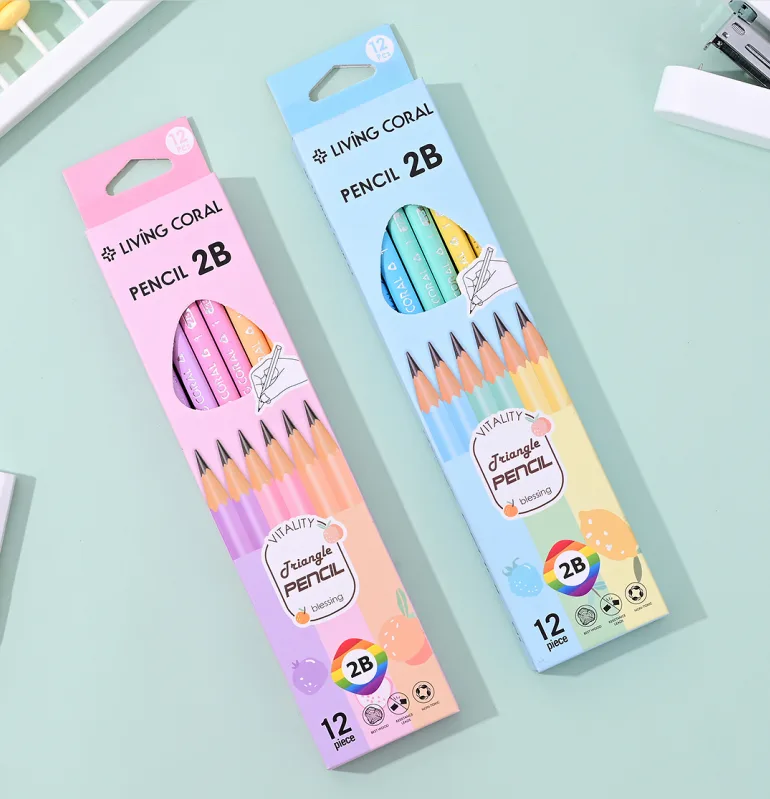 LC7008-1 Paper Box of Macaron HB Pencils 12 pieces