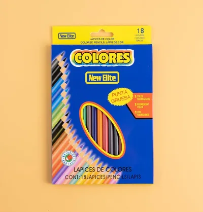 18-color plastic rod colored pencils