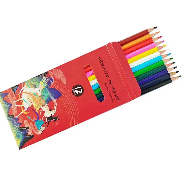Premium core 12-color colored pencils (softened wood)