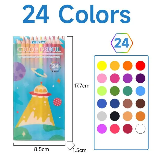 ZL103 - 24-color PET box of colored pencils