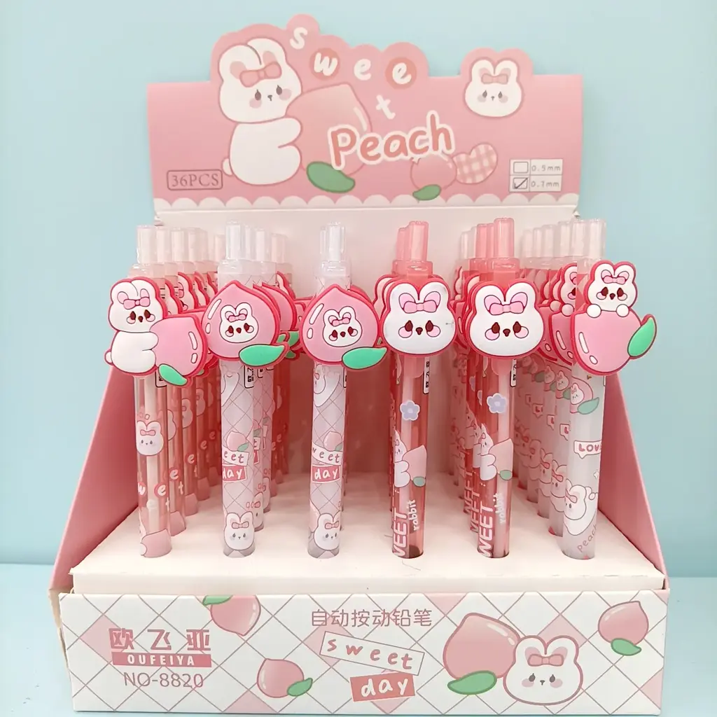 8820 Rabbit Peach Automatic Pencil