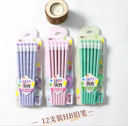 8004 Macaron - HB Pencil with Shell Cover 20 pieces in bubble packaging