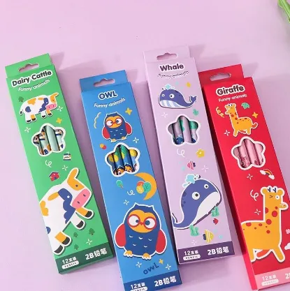 BN3689 Animal World 2B pencils 12 pieces