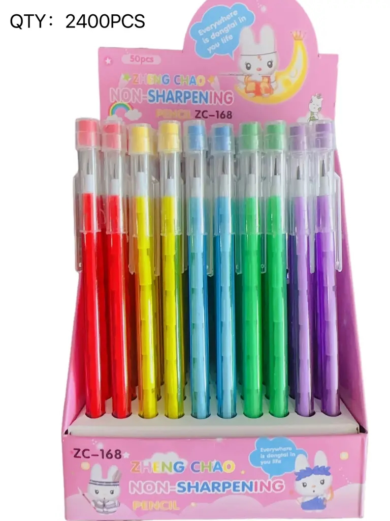 168 fluorescent color non-sharpening pencils