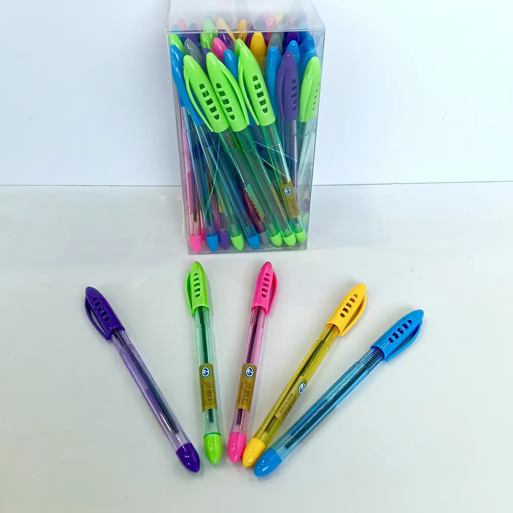 Transparent Box Ballpoint Pen Blue 1.0