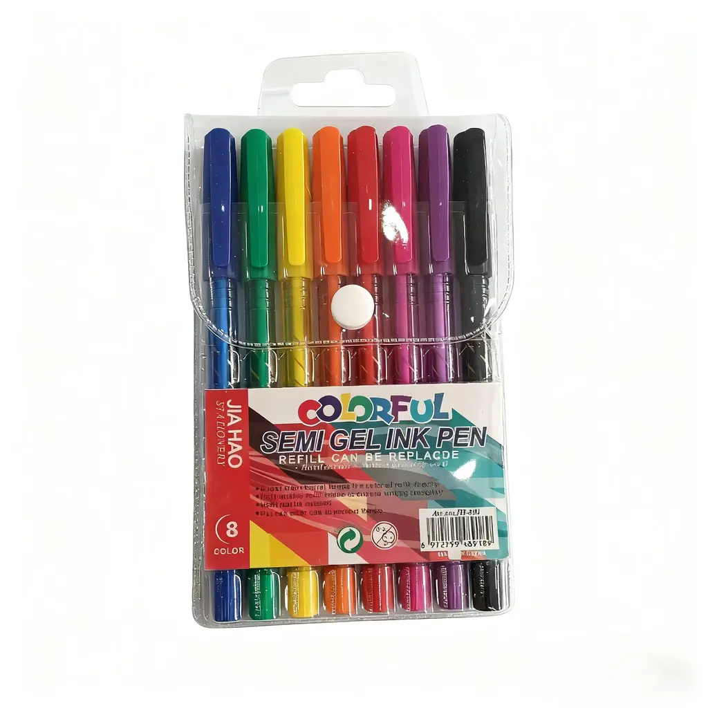 891 - 8 Color Oil Pen PVC Bag