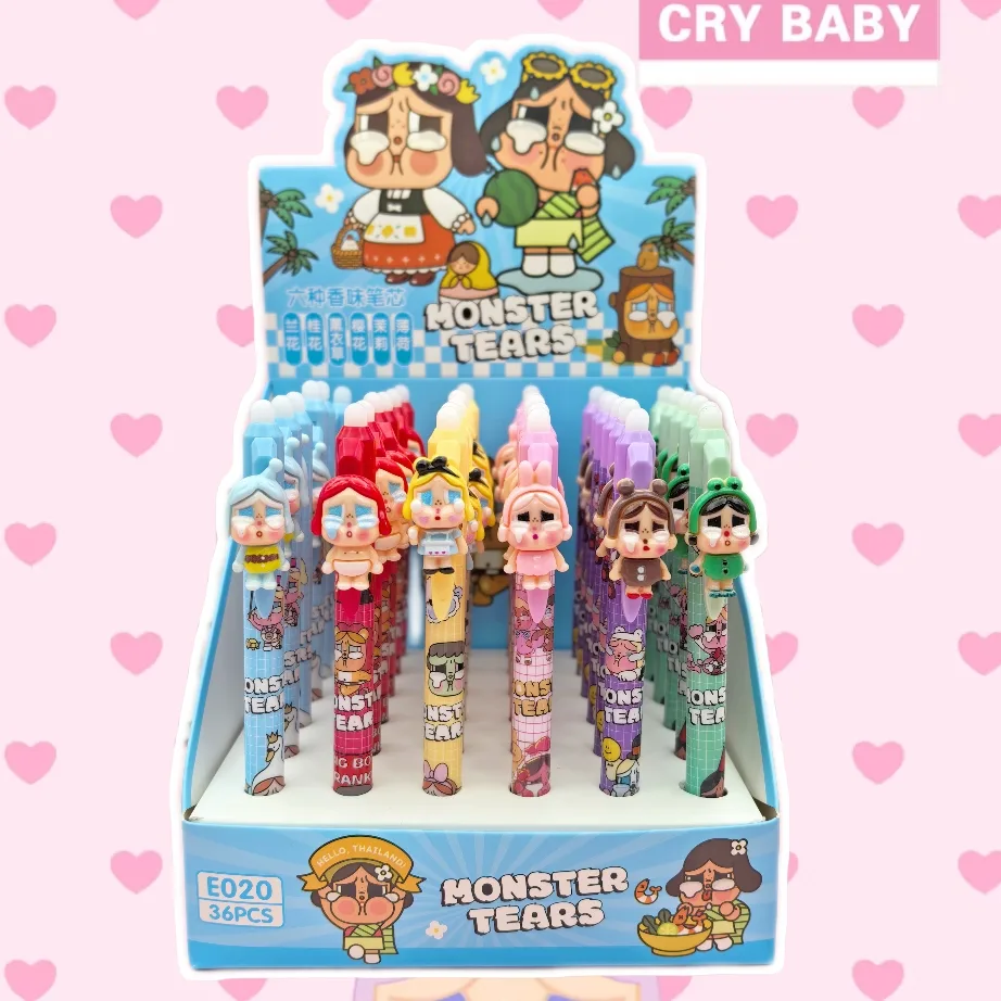 X1005 Crying Baby Scented Side Erasable Pen - Blue