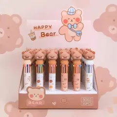 9003 Coffee Bear Ten Color Pen