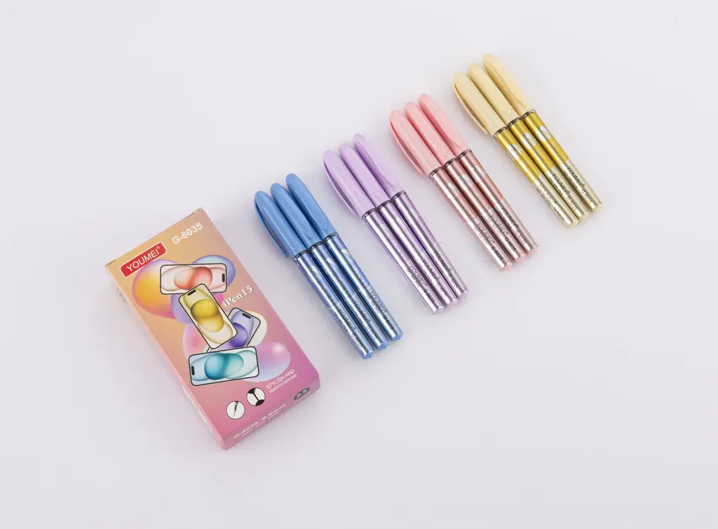 G-8035 Ballpoint Pen in Box / Flower Pattern