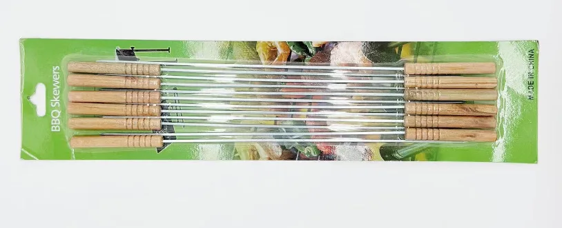 Stainless Steel BBQ Skewer Set - 40*0.3CM/12PC - XKF12