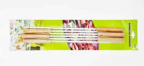 Stainless Steel BBQ Skewer Set - 40*0.6CM/6PC - XKF6