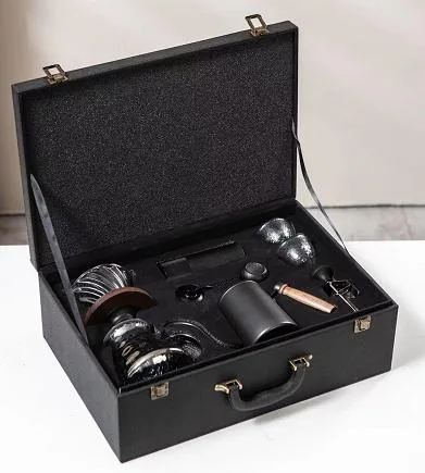 Leather Case Pour-Over Coffee Set