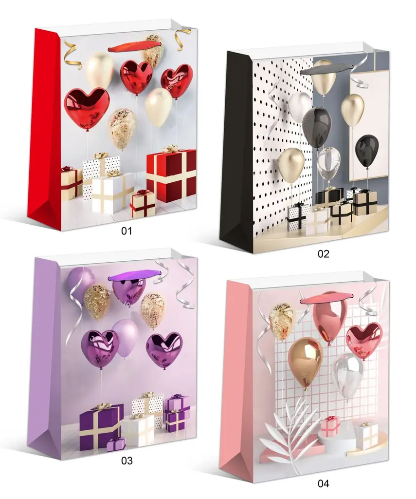 Printed Gift Bag - Small | 18*24*8.5cm - Design 04