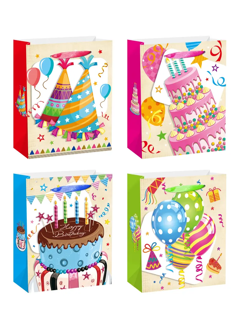 Printed Gift Bag - Small | 18*24*8.5cm - Design 07