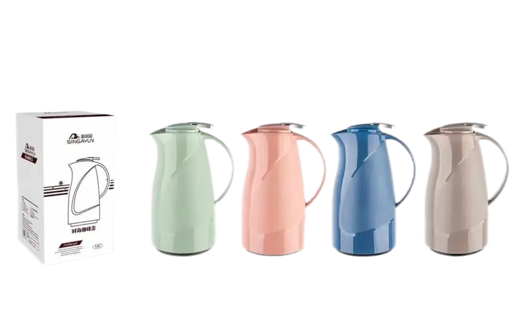 PP Plastic Glass-Lined Vacuum Jug 1.6L - JLM-5262-1.6L - Light Gray Green