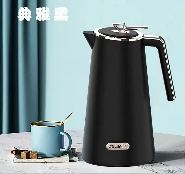 PP Plastic Glass-Lined Vacuum Jug 1.6L - JLM-5522-1.6L - Classic Black