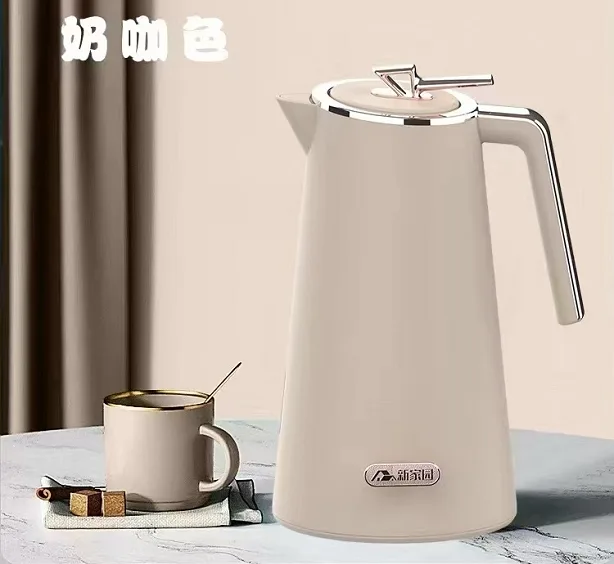 PP Plastic Glass-Lined Vacuum Jug 1.6L - JLM-5522-1.6L - Milky Coffee