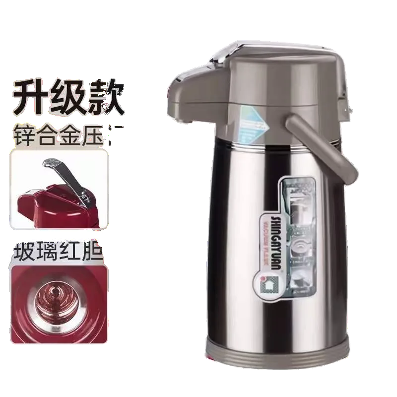 Steel-Body Glass-Lined Vacuum Jug 3.0L - JLS-1122-3.0L - 15# Natural Stainless Steel