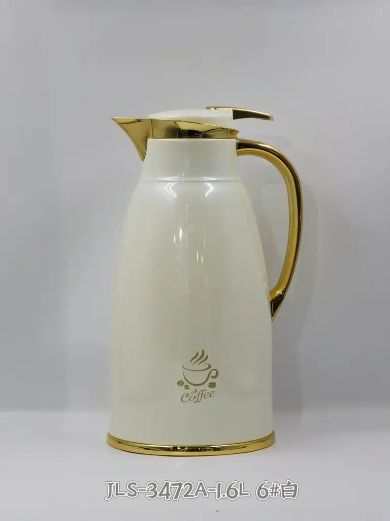 Steel-Body Glass-Lined Vacuum Jug 1.6L - JLS-3472A-1.6L - 6# White