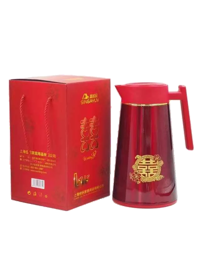 Steel-Body Glass-Lined Vacuum Jug 1.6L - JLS-6602-1.6L - 78# Festive Red