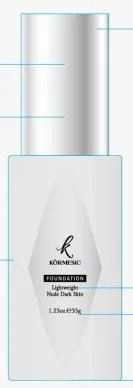 KORMESIC Light Nude Dark Skin Foundation (for foreign trade) 35g