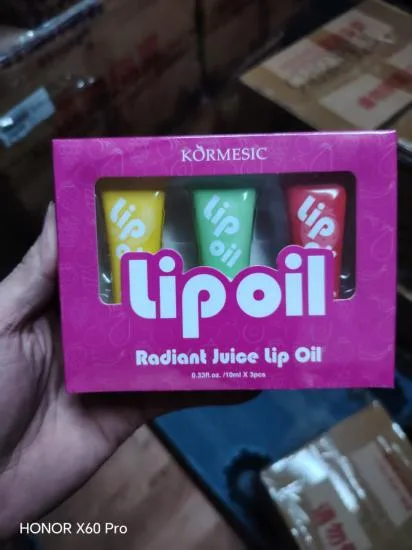 KORMESIC Glossy Juice Lip Oil (for foreign trade) 10ml+10ml+10ml