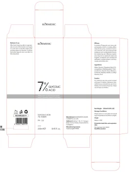 KORMESIC with glycolic acid 7% refreshing toner (foreign trade) 250ml