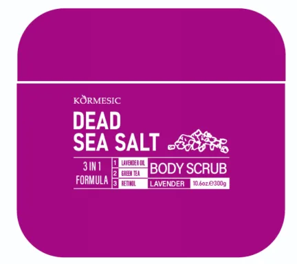 KORMESIC Dead Sea Salt Lavender Body Scrub 300g