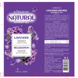 KORMESIC Lavender Natural Shower Gel 200ml