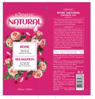 KORMESIC Rose Natural Shower Gel (for foreign trade) 200ml